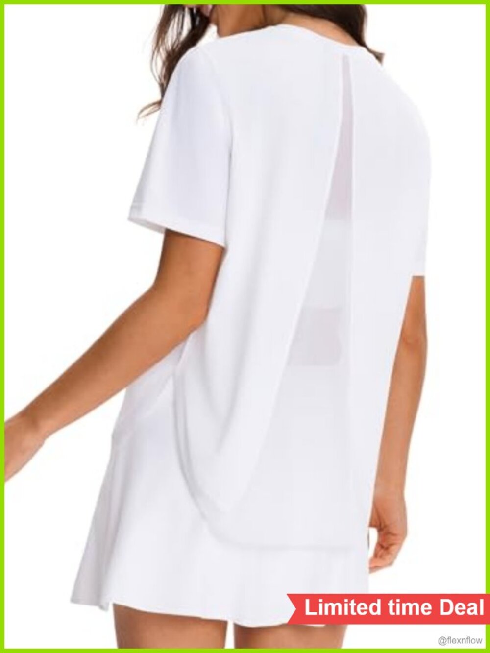 Women's Cooling Dri-Fit Mesh Short Sleeve Workout Top Loose High-Low Hem